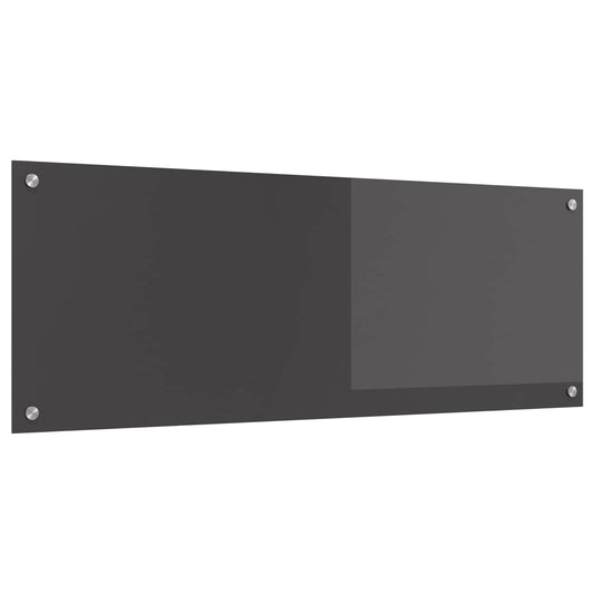 Kuchyňský Obklad Tmavě Šedá 110 X 40 Cm Tvrzené Sklo