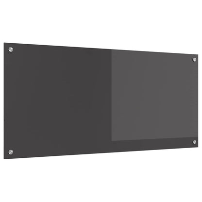 Kuchyňský Obklad Tmavě Šedá 110 X 50 Cm Tvrzené Sklo