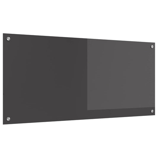 Kuchyňský Obklad Tmavě Šedá 110 X 50 Cm Tvrzené Sklo