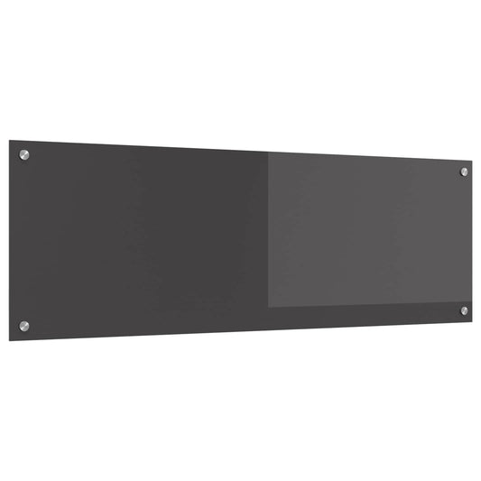 Kuchyňský Obklad Tmavě Šedá 120 X 40 Cm Tvrzené Sklo