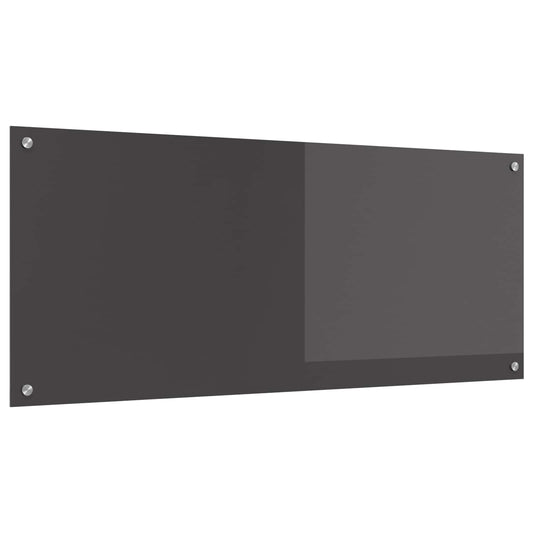 Kuchyňský Obklad Tmavě Šedá 120 X 50 Cm Tvrzené Sklo