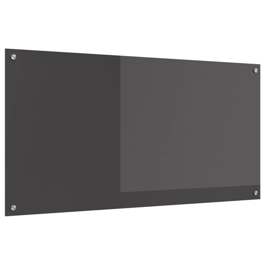 Kuchyňský Obklad Tmavě Šedá 120 X 60 Cm Tvrzené Sklo