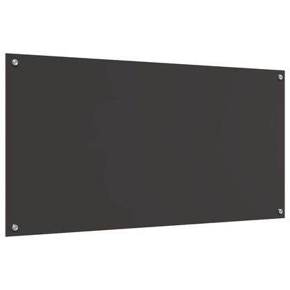Kuchyňský Obklad Tmavě Šedá 120 X 60 Cm Tvrzené Sklo