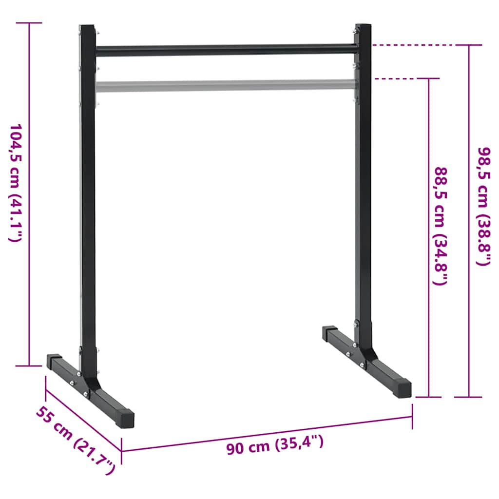 Stojan Na Dipy 2 Ks Černá 55 X 90 X 104.5 Cm
