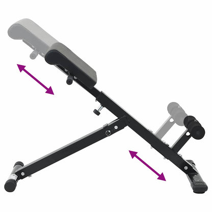 Hyperextension Lavice Černá 100,5 X 70 X 78 Cm
