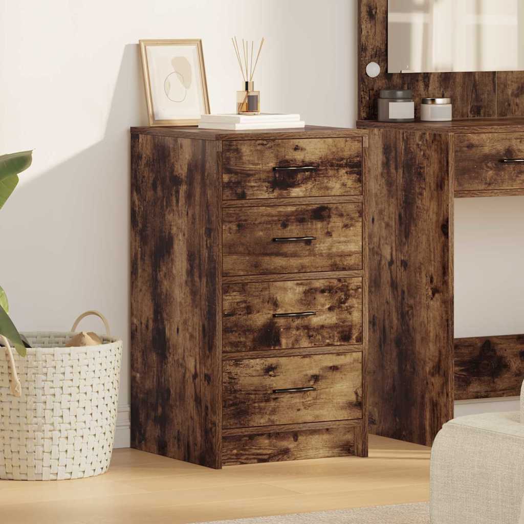 Servírovací Skříň Kouřový Dub 40 X 41 X 75 Cm Kompozitní Dřevo