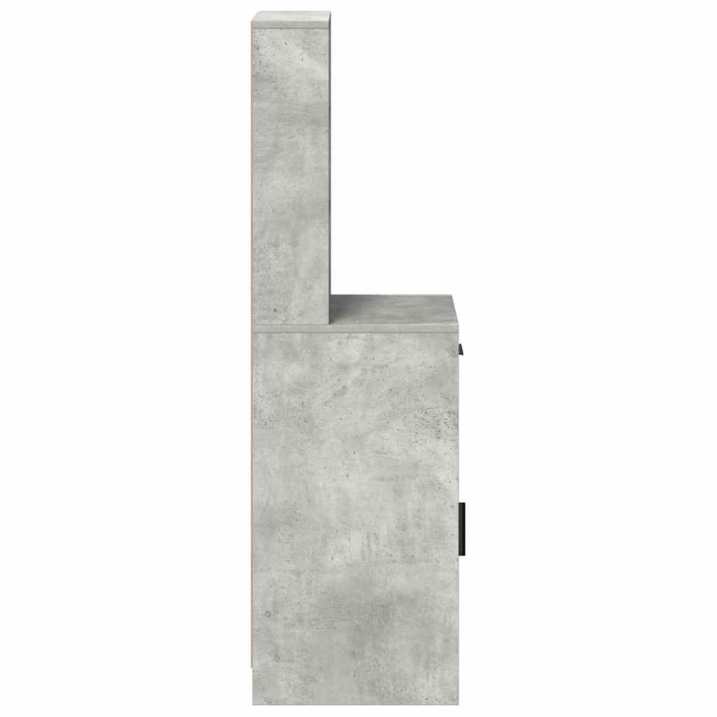Vysoký Bufet Betonově Šedá 41 X 40 X 135 Cm Kompozitní Dřevo