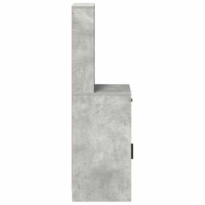 Vysoký Bufet Betonově Šedá 41 X 40 X 135 Cm Kompozitní Dřevo
