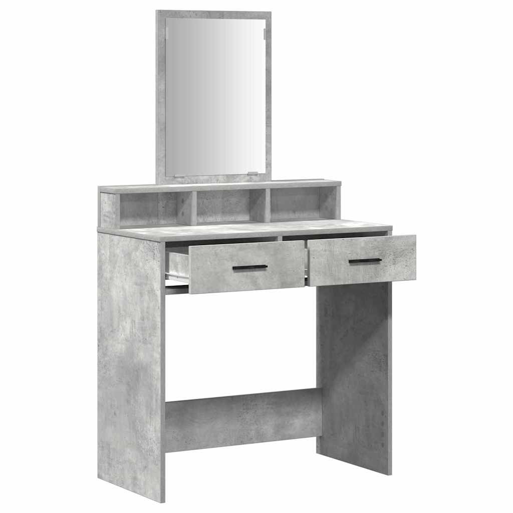 Kosmetický Stůl Betonově Šedá 79 X 41 X 140 Cm Kompozitní Dřevo