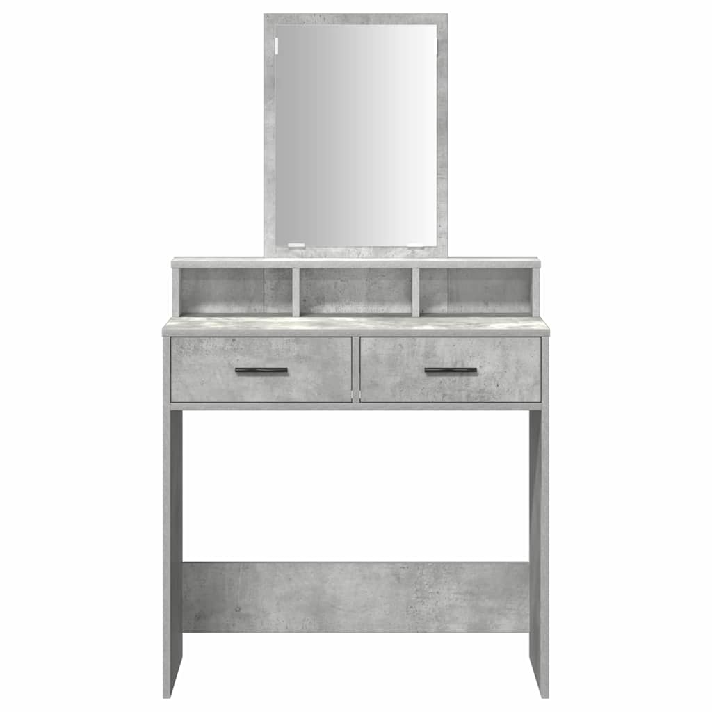 Kosmetický Stůl Betonově Šedá 79 X 41 X 140 Cm Kompozitní Dřevo