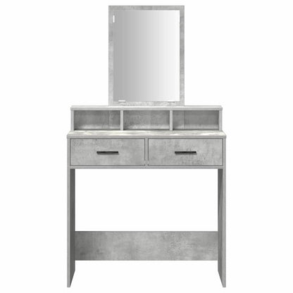Kosmetický Stůl Betonově Šedá 79 X 41 X 140 Cm Kompozitní Dřevo