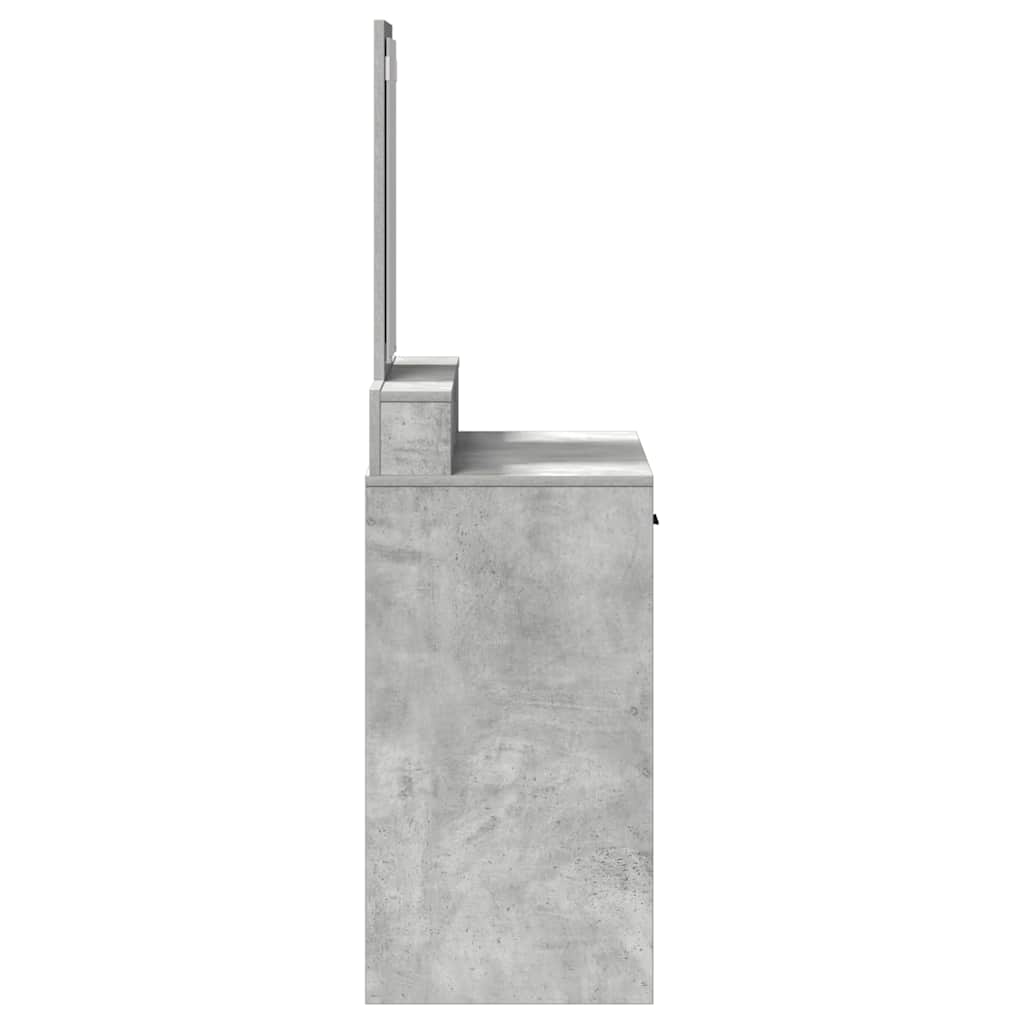 Kosmetický Stůl Betonově Šedá 79 X 41 X 140 Cm Kompozitní Dřevo