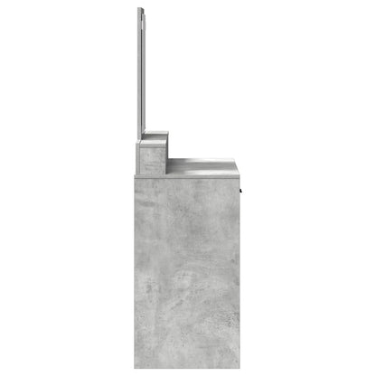 Kosmetický Stůl Betonově Šedá 79 X 41 X 140 Cm Kompozitní Dřevo