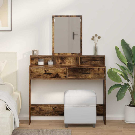 Kosmetický Stůl Kouřový Dub 100 X 41 X 140 Cm Kompozitní Dřevo
