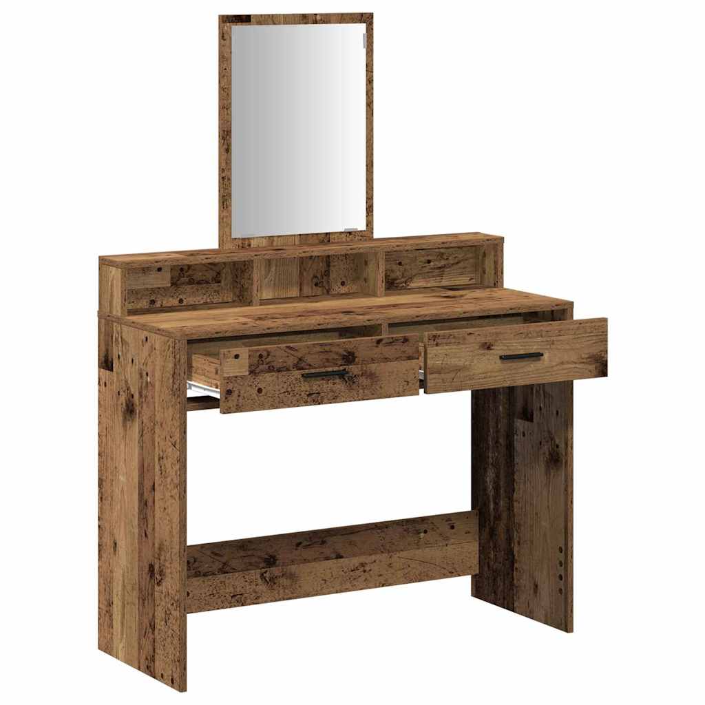 Kosmetický Stůl Staré Dřevo 100 X 41 X 140 Cm Kompozitní Dřevo