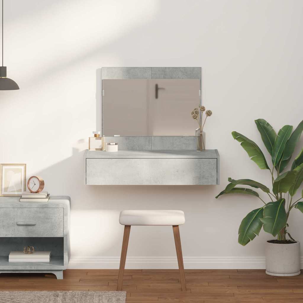 Kosmetický Stůl Šedá 83 X 40 X 70 Cm Kompozitní Dřevo