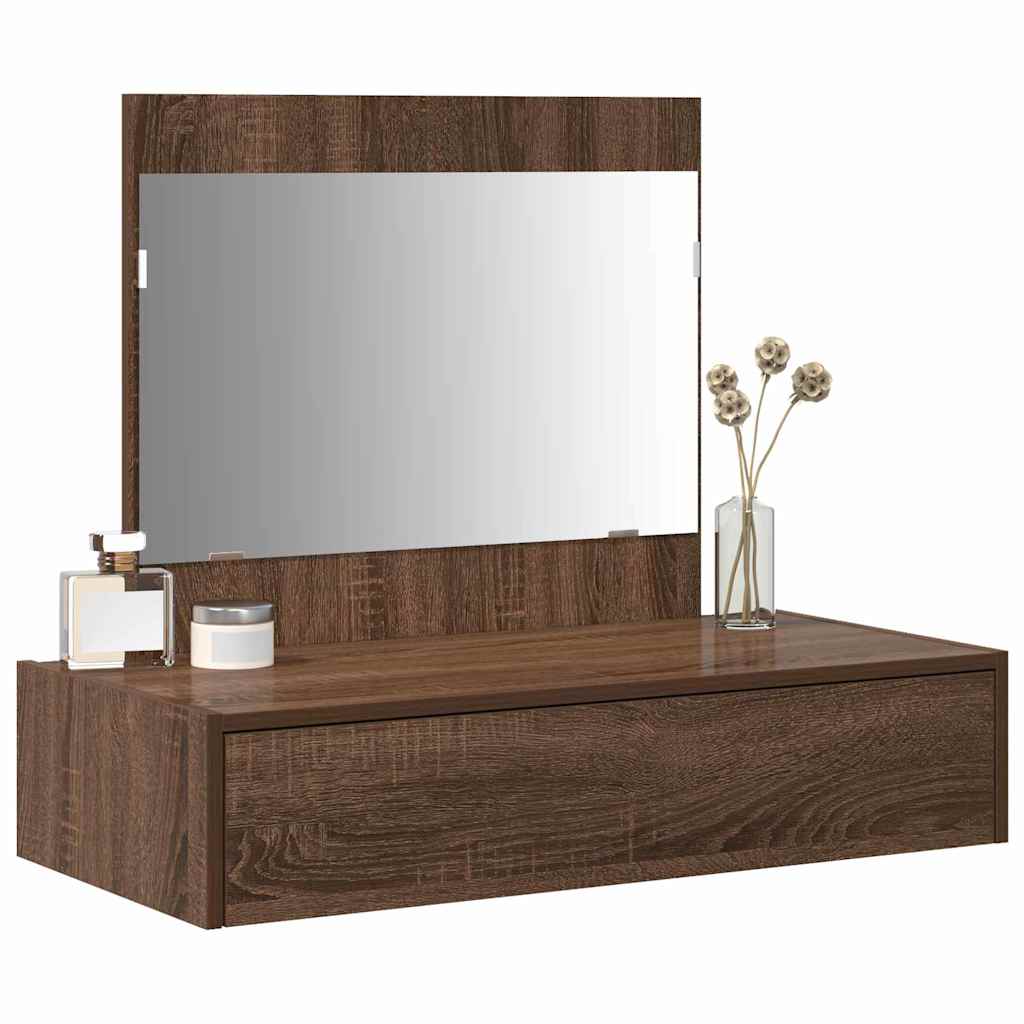 Kosmetický Stůl Hnědá 83 X 40 X 70 Cm Kompozitní Dřevo
