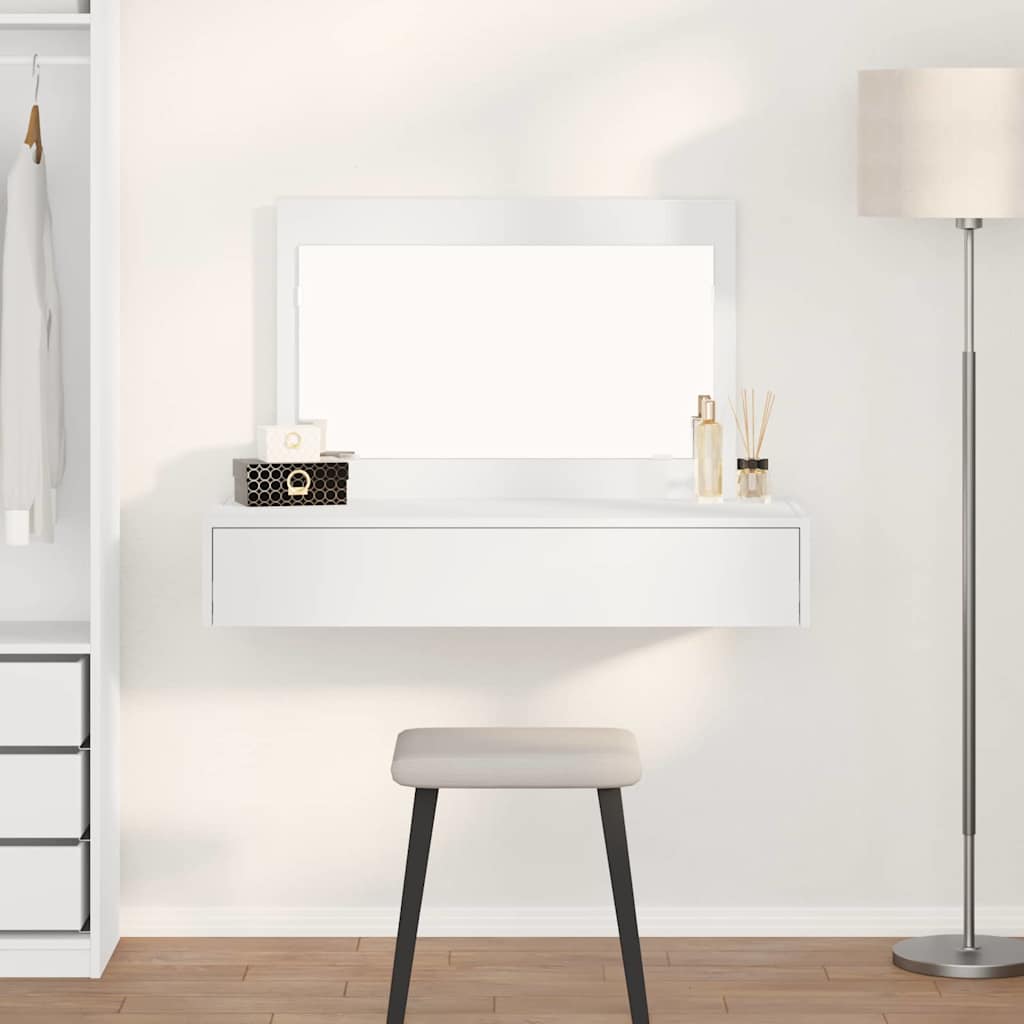 Kosmetický Stůl Bílá 100 X 40 X 70 Cm Kompozitní Dřevo