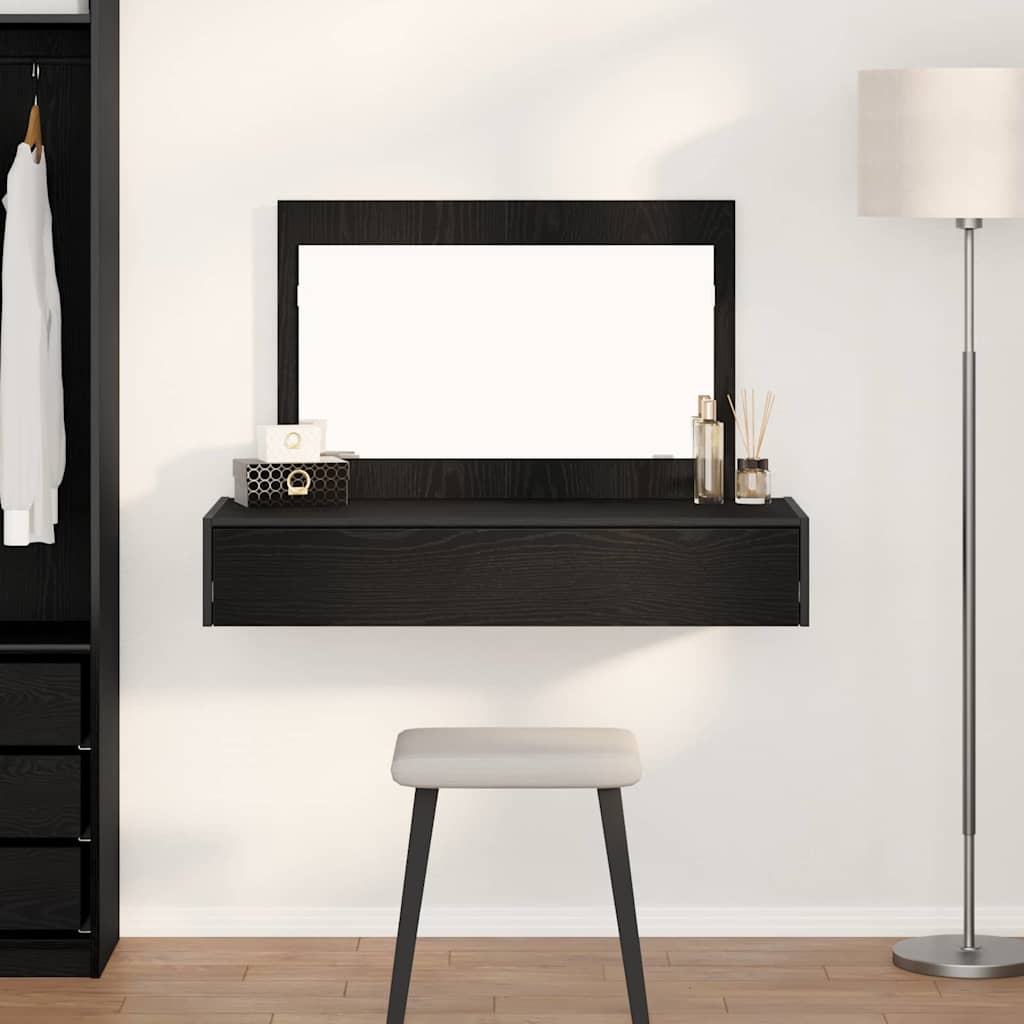 Kosmetický Stůl Černá 100 X 40 X 70 Cm Kompozitní Dřevo