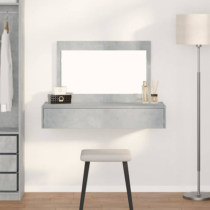 Kosmetický Stůl Šedá 100 X 40 X 70 Cm Kompozitní Dřevo
