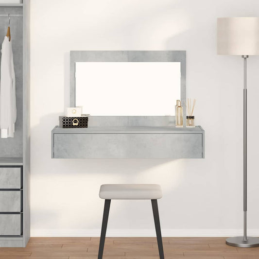 Kosmetický Stůl Šedá 100 X 40 X 70 Cm Kompozitní Dřevo