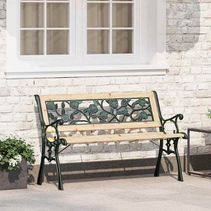 Zahradní Lavice S Polštářem Hnědá 116 X 54 X 73 Cm Dřevo
