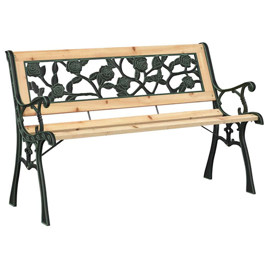 Zahradní Lavice S Polštářem Hnědá 116 X 54 X 73 Cm Dřevo