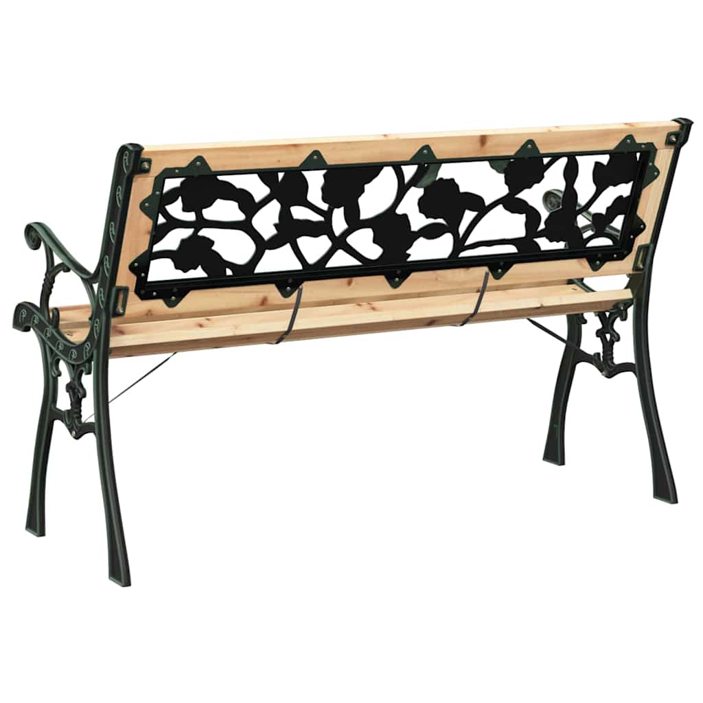 Zahradní Lavice S Polštářem Hnědá 116 X 54 X 73 Cm Dřevo