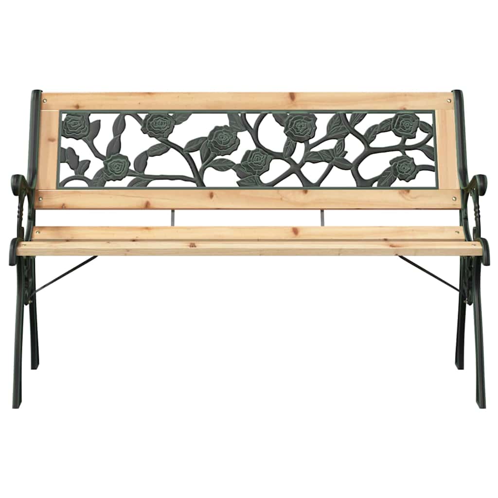 Zahradní Lavice S Polštářem Hnědá 116 X 54 X 73 Cm Dřevo
