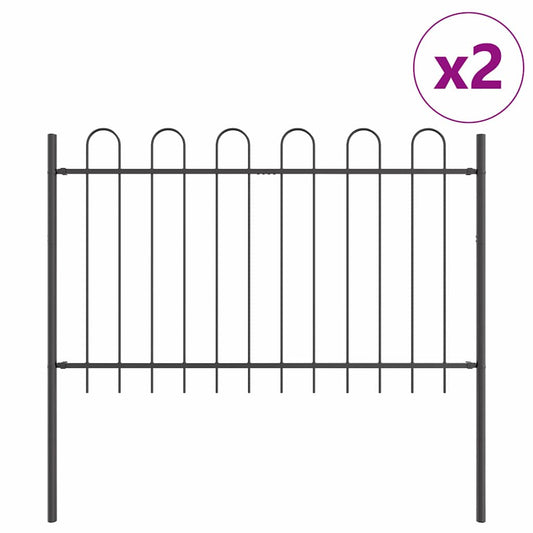 Zahradní Plot Boxtel 2 Ks 3,4 X 1,2 M Práškově Lakovaná Ocel