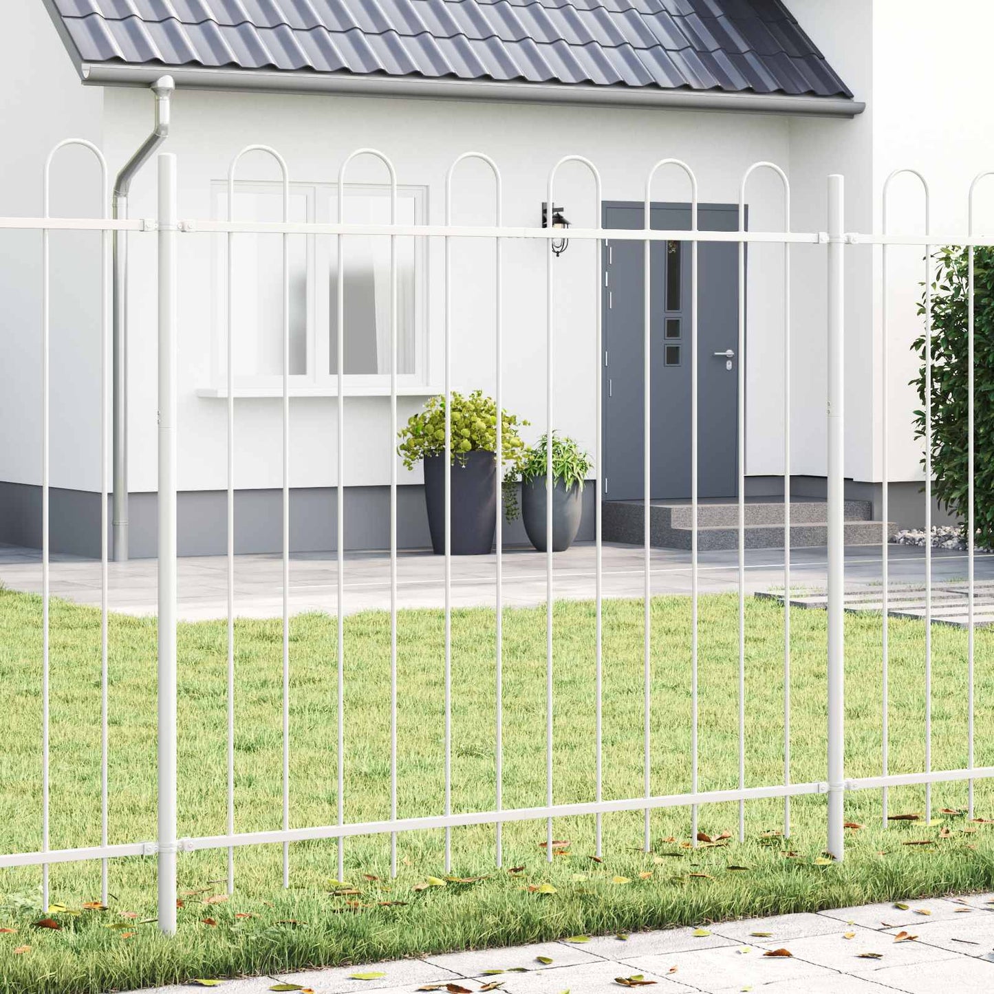 Zahradní Plot Boxtel 4 Ks 6,8 X 0,8 M Práškově Lakovaná Ocel