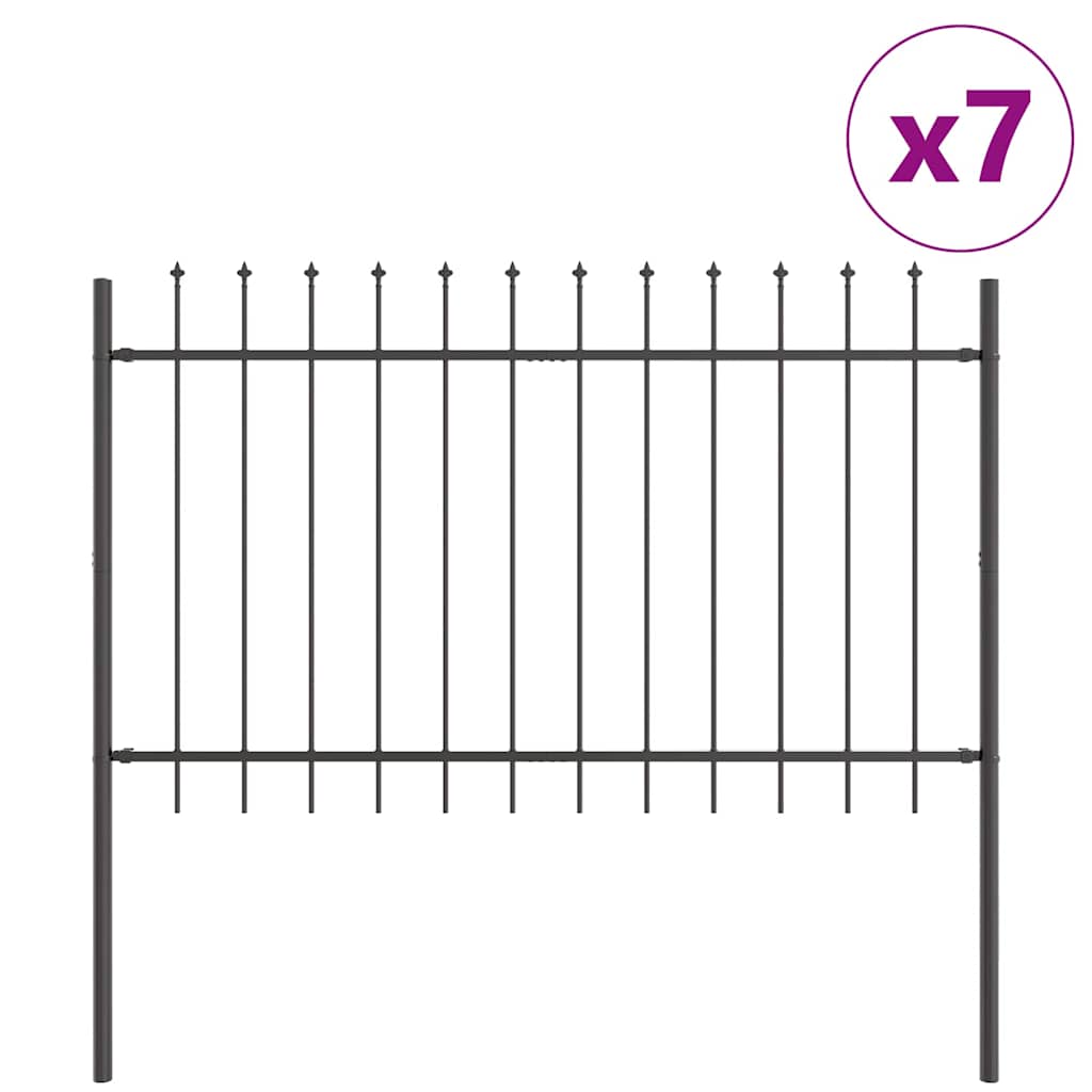 Zahradní Plot Woerden 7 Ks 11,9 X 1,2 M Práškově Lakovaná Ocel