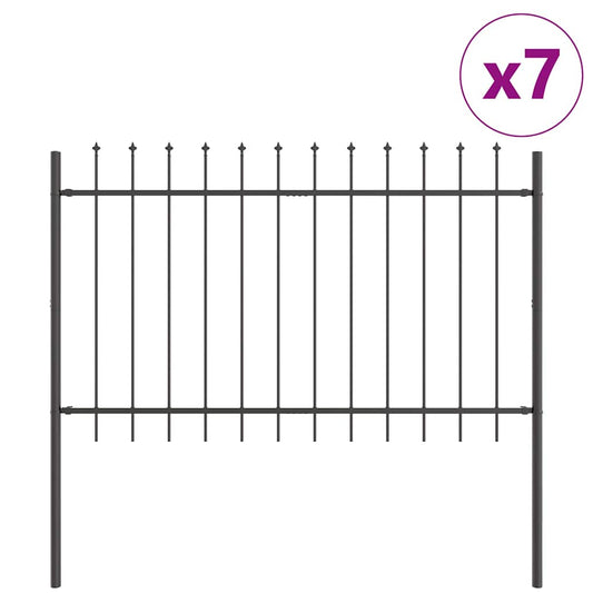 Zahradní Plot Woerden 7 Ks 11,9 X 1,2 M Práškově Lakovaná Ocel