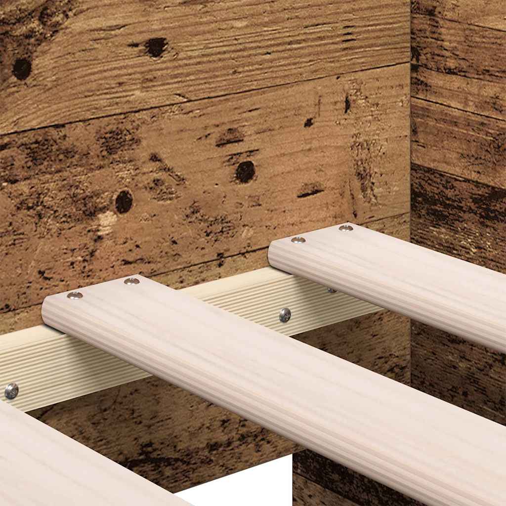 Daybed Se Zásuvkou Staré Dřevo 100 X 200 Cm Kompozitní Dřevo