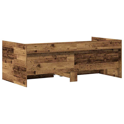 Daybed Se Zásuvkou Staré Dřevo 100 X 200 Cm Kompozitní Dřevo