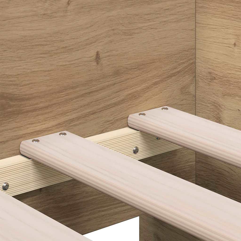 Daybed Se Zásuvkou Artisanový Dub 100 X 200 Cm Kompozitní Dřevo