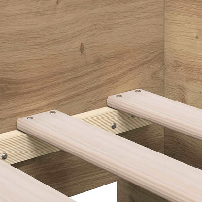 Daybed Se Zásuvkou Artisanový Dub 100 X 200 Cm Kompozitní Dřevo