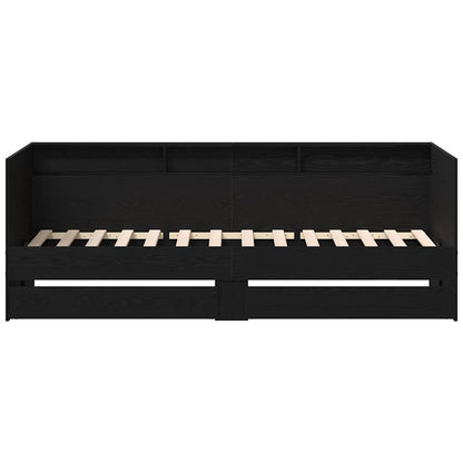 Daybed Se Zásuvkou Černý Dub 100 X 200 Cm Kompozitní Dřevo