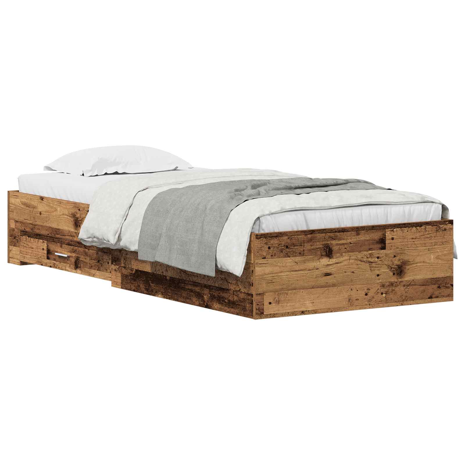 Rám Postele Staré Dřevo 90 X 200 Cm Kompozitní Dřevo