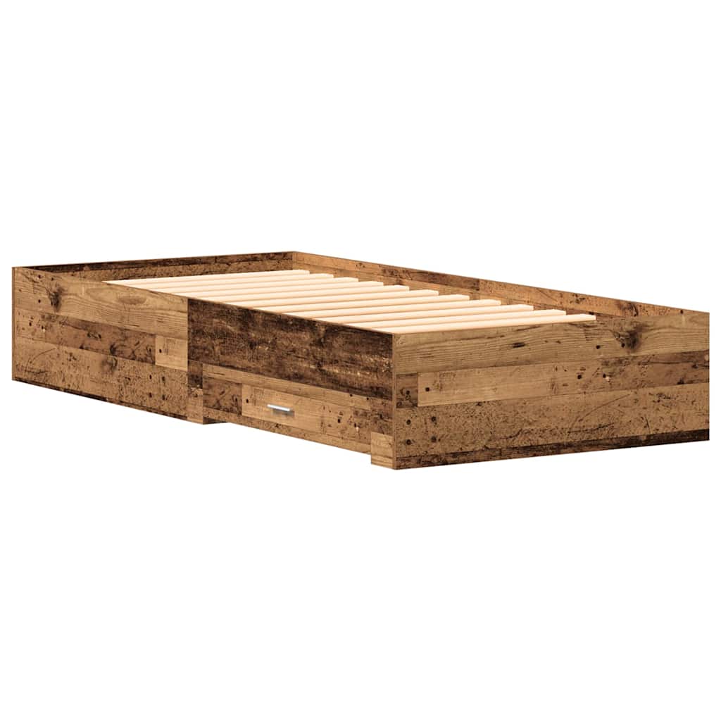 Rám Postele Staré Dřevo 90 X 190 Cm Kompozitní Dřevo