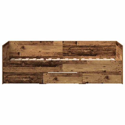 Daybed Se Zásuvkou Staré Dřevo 90 X 190 Cm Kompozitní Dřevo