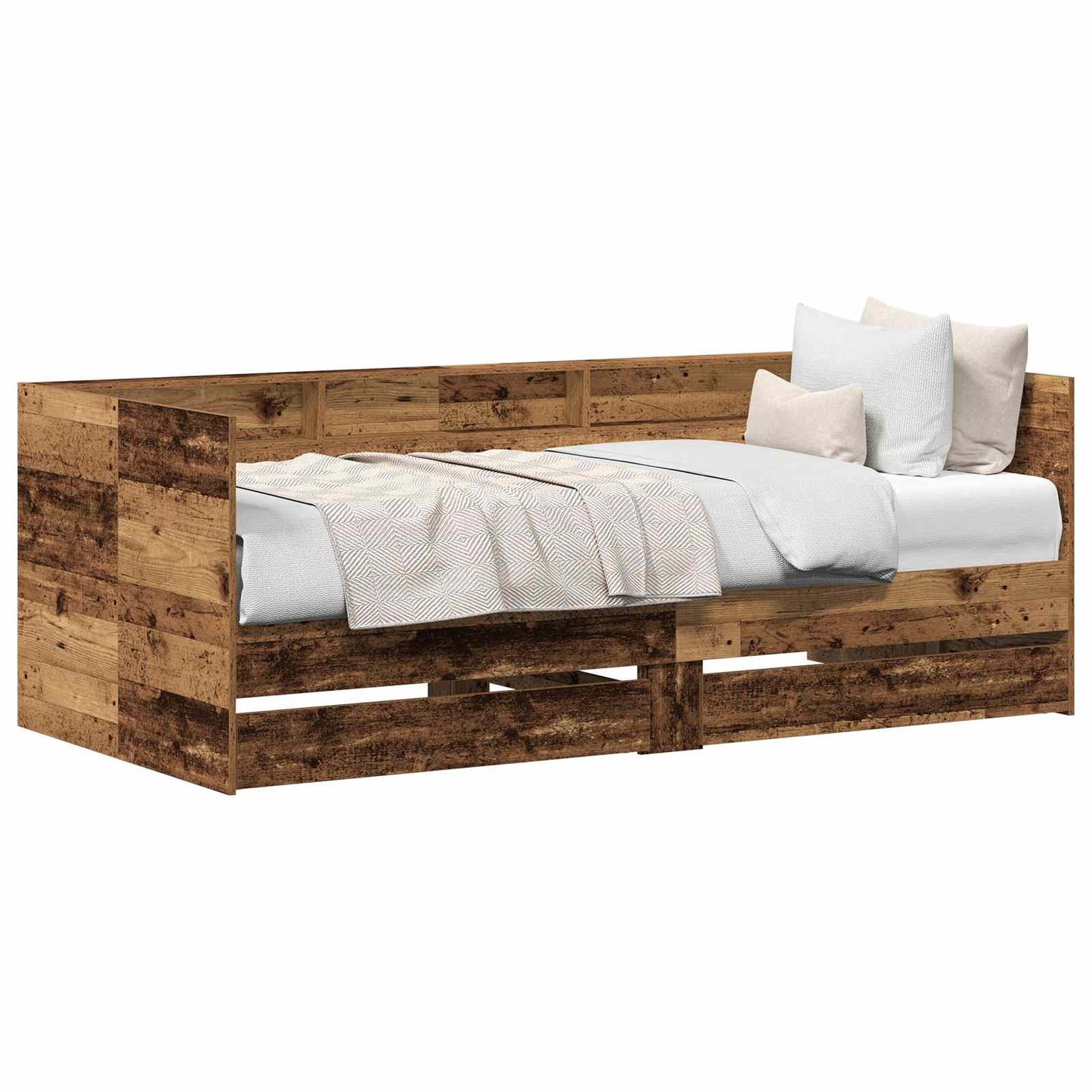 Daybed Se Zásuvkou Staré Dřevo 90 X 200 Cm Kompozitní Dřevo