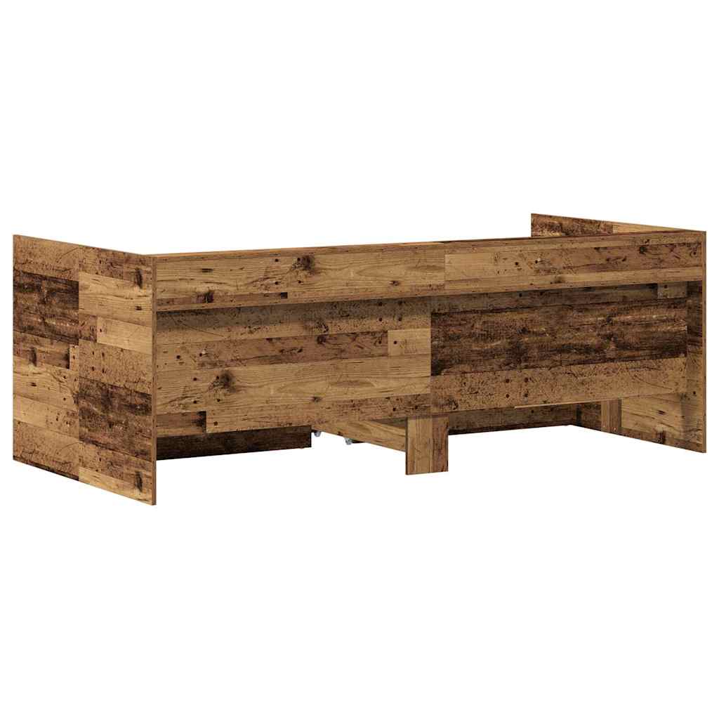 Daybed Se Zásuvkou Staré Dřevo 90 X 190 Cm Kompozitní Dřevo