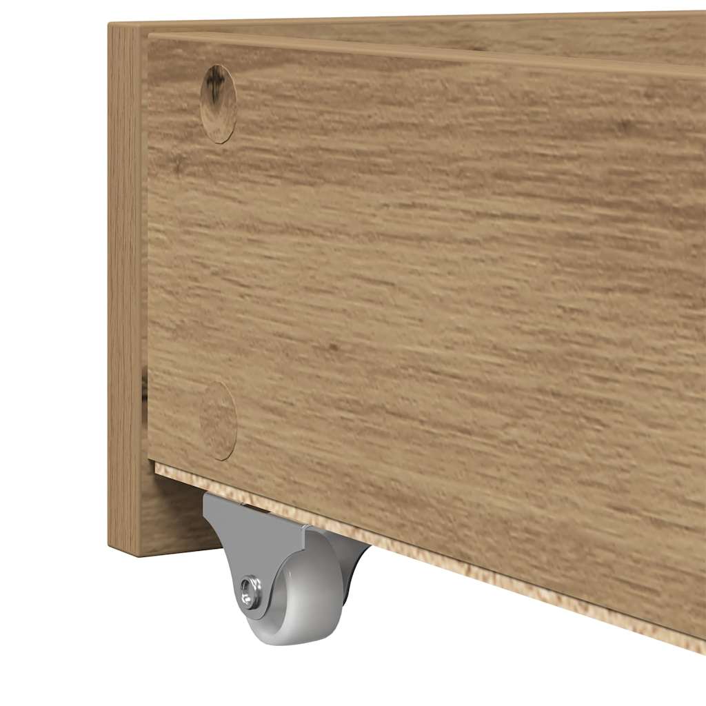 Daybed Se Zásuvkou Artisanový Dub 75 X 190 Cm Kompozitní Dřevo