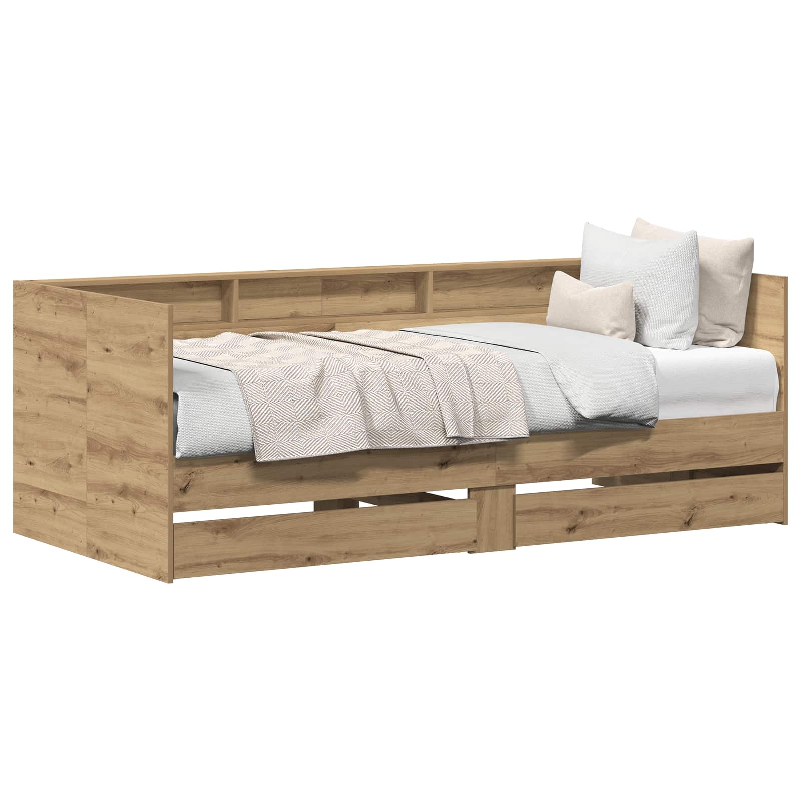 Daybed Se Zásuvkou Artisanový Dub 75 X 190 Cm Kompozitní Dřevo