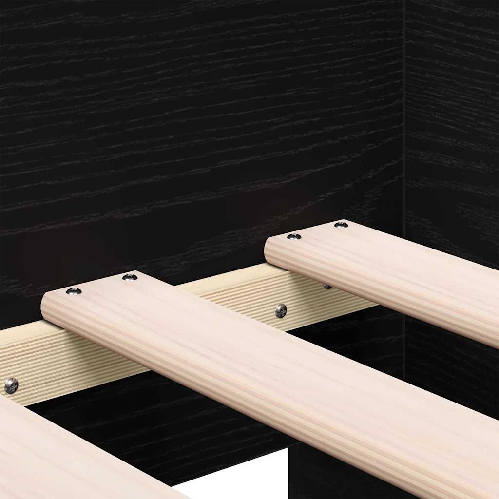 Daybed Se Zásuvkou Černý Dub 75 X 190 Cm Kompozitní Dřevo