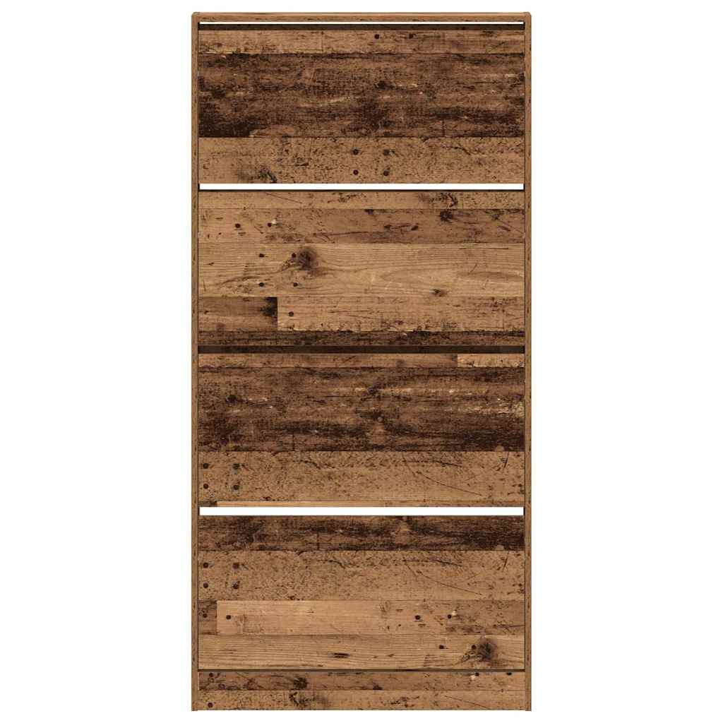 Skříň Na Obuv 80 X 21 X 163,5 Cm Kompozitní Dřevo Staré Dřevo