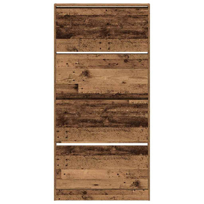 Skříň Na Obuv 80 X 21 X 163,5 Cm Kompozitní Dřevo Staré Dřevo