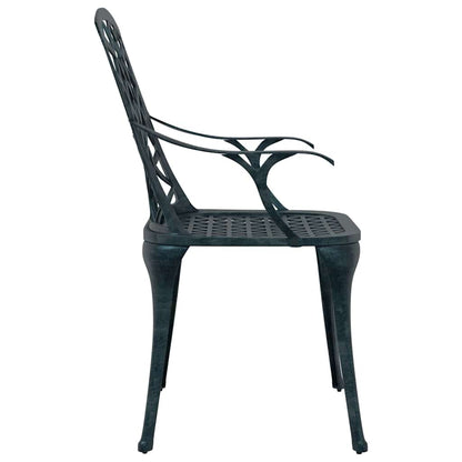 Zahradní Křeslo 4 Ks Zelená Hliník