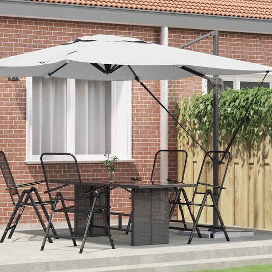 Roma Parasol Béžová 286 X 284 X 265 Cm Hliník A Polyester
